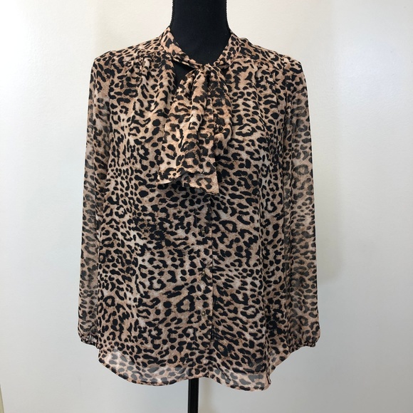 Daniel Rainn Tops - daniel rainn Leopard Print Blouse Small